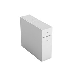 Hanah Home Mueble de Baño Escandinavo Blanco con 2 Cajones y Estanterías, Diseño Elegante y Funcional para Almacenamiento